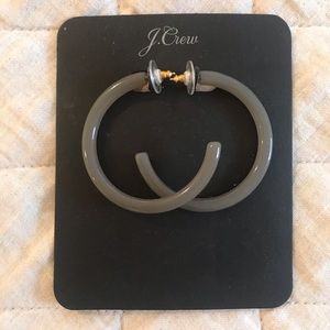 Grey J.Crew hoop earrings!